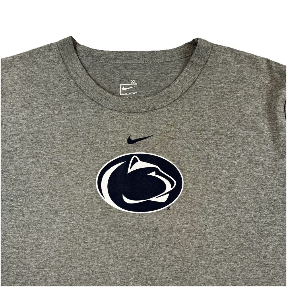 Penn State Nike Fit Dry Performance T Shirt Womens XL Gray Short Sleeve